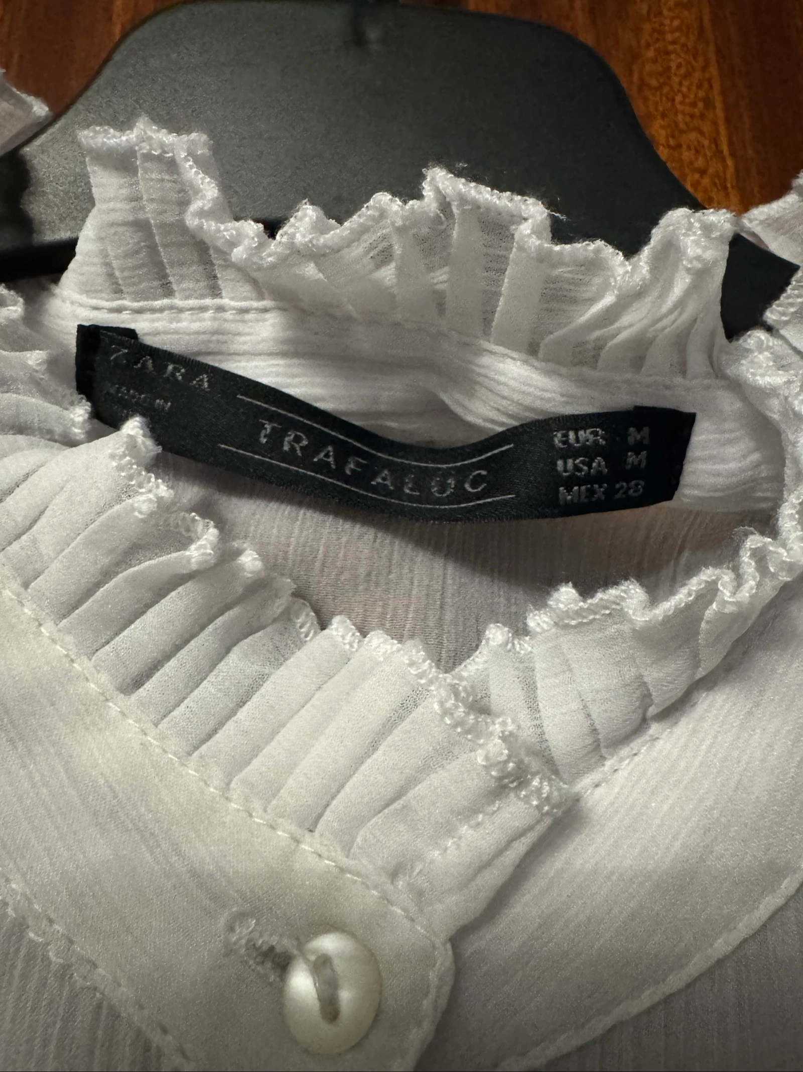 Vestido Formal Zara Trafaluc M | Negro y Blanco | Elegante | Volantes | Oficina & Eventos – photo 5